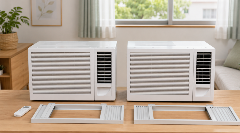 CW-1626RとCW-1625Rの本体と付属品を並べて比較するイメージ