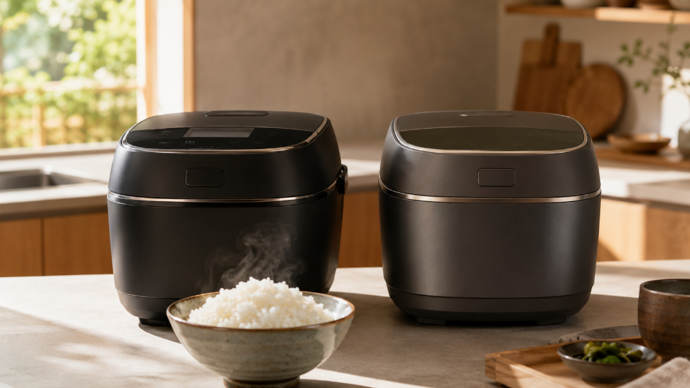 SR-X918DとSR-V10BBを比較する記事表紙向けの高級炊飯器と炊きたてごはん