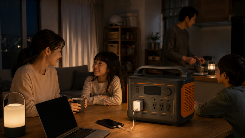 Jackery 2000 Newを停電時に家族で使う防災対策向けポータブル電源イメージ