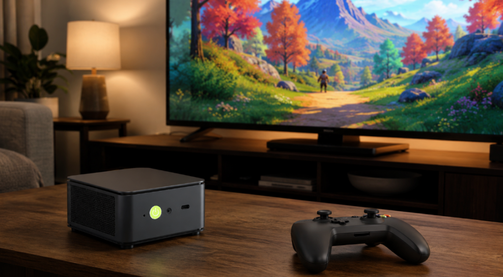 GMKtec M5SをイメージしたミニPCをテレビにつなぎ軽いPCゲームを楽しむ環境