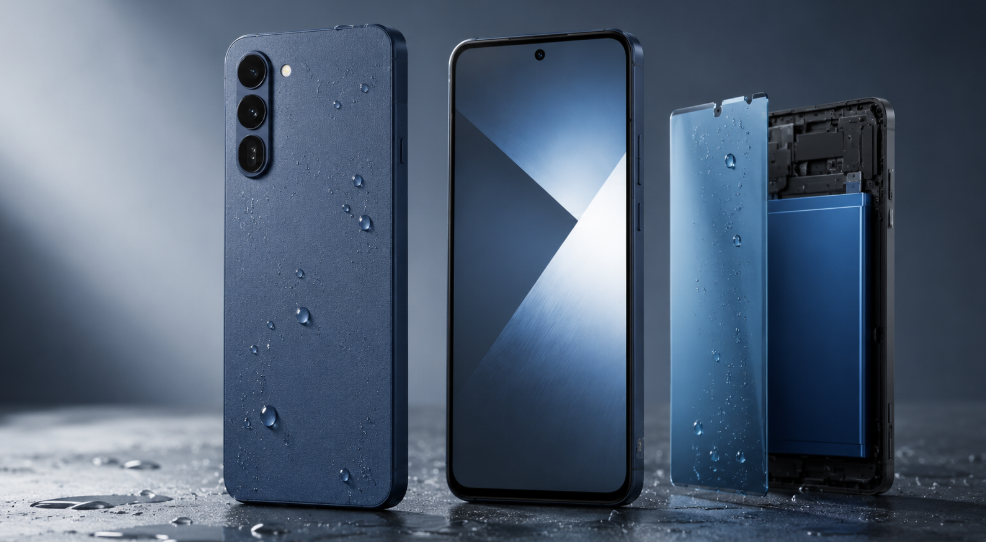 arrows Alpha2のディスプレイ・バッテリー・カメラ・防水性能をイメージしたスマートフォン