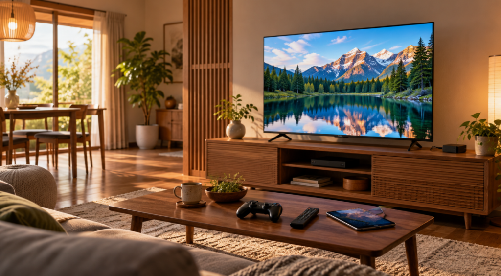 REGZA 40V35Tと40V35Sに共通するゲーム・録画・ネット機能をイメージしたテレビと周辺機器